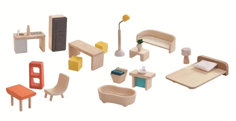 Plan Toys Casa Amueblada 3 En 1 - ^ Casas De Muñecas