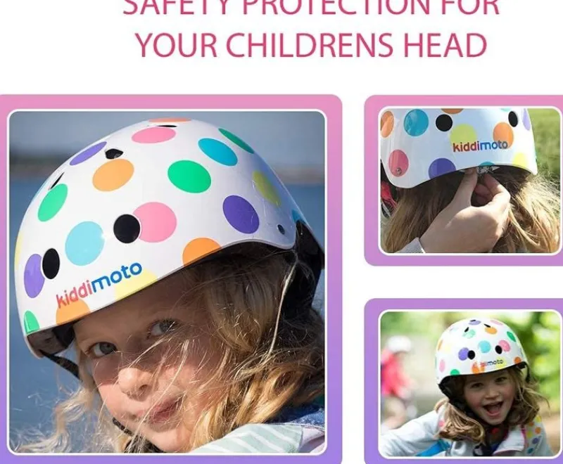 Kiddimoto Casque Pastel Dotty Medium - ^ Cascos Y Guantes