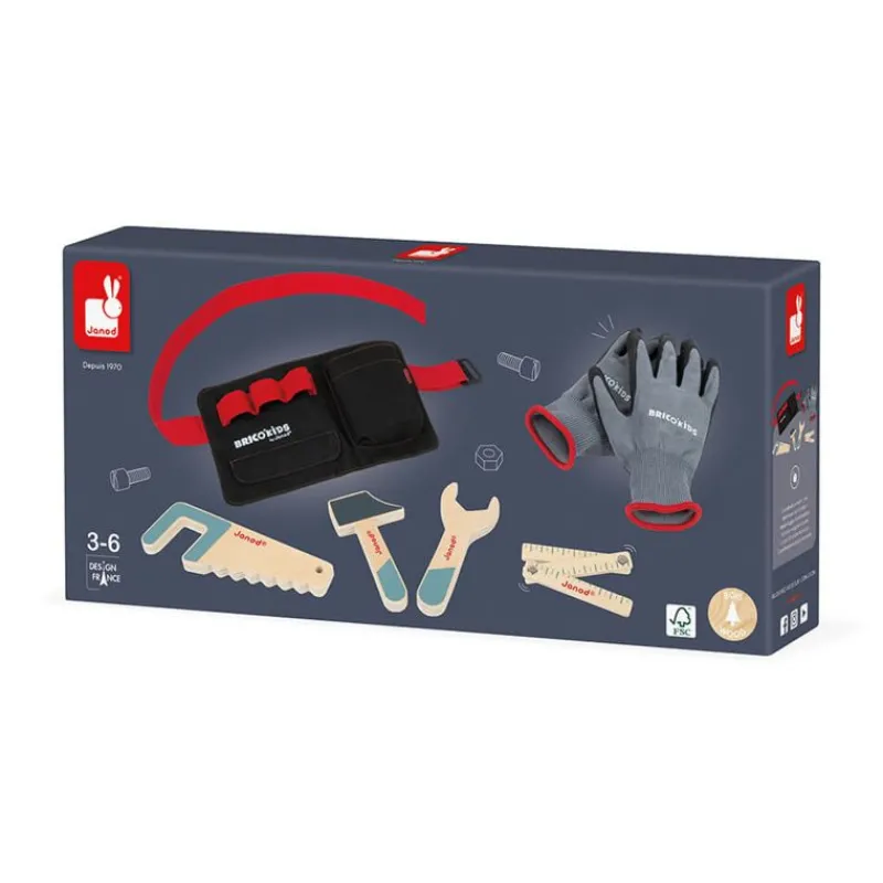 Janod Cinturon De Herramientas Y Guantes - ^ Bancos De Trabajo, Cajas De Herramientas, Bricolaje...