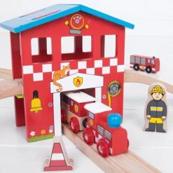 Bigjigs Toys Circuito De Tren Fuego Y Rescate - ^ Rutas Del Tren Brio