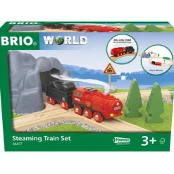 Brio Circuito Figura 8 Con Locomotora A Bateria De Vapor Roja - ^ Locomotoras, Vagones Y Trenes Brio