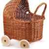 Egmont Toys Cochecito De Mimbre - Tissu Rouge A Coeurs - ^ Cunas, Sillas De Paseo, Cochecitos...