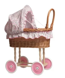 Egmont Toys Cochecito De Mimbre Con Decoración De Flores - ^ Cunas, Sillas De Paseo, Cochecitos...