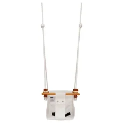 Solvej Swings Columpio De Madera Y Tela Para Bebes Blanco - ^ Muebles De Jardín, Columpios