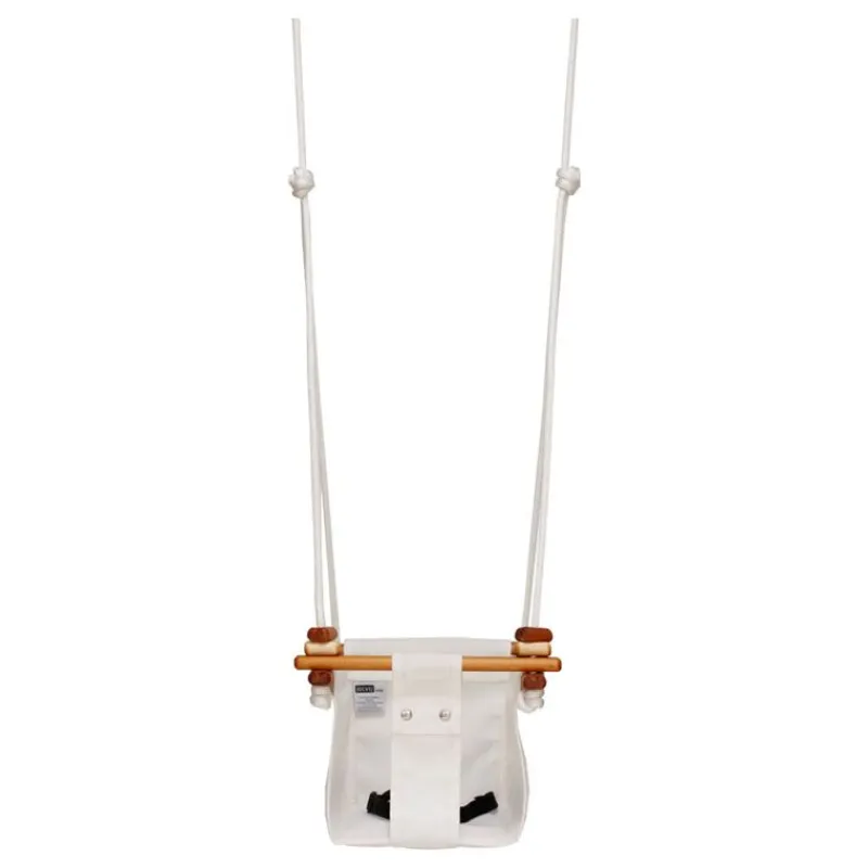 Solvej Swings Columpio De Madera Y Tela Para Bebes Blanco - ^ Muebles De Jardín, Columpios