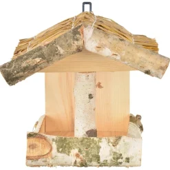 Esschert Design Comedero Para Pájaros De Madera De Abedul - ^ Cajas Nido Y Comederos Para Animales