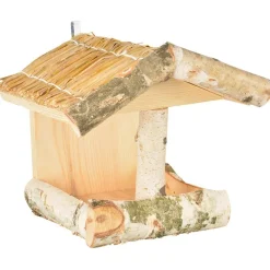 Esschert Design Comedero Para Pájaros De Madera De Abedul - ^ Cajas Nido Y Comederos Para Animales