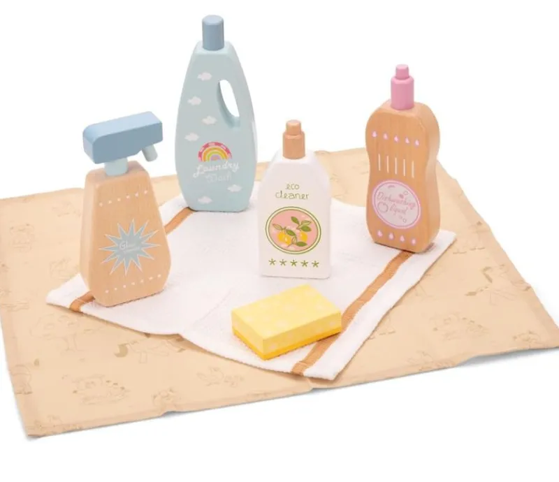 New Classic Toys Conjunto De Productos De Limpieza De Madera - ^ Limpieza, Tareas Domésticas, Costura...