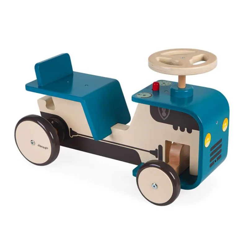 Janod Correpasillos Tractor De Madera Azul - ^ Transportistas
