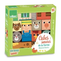 Vilac Cubes Sonores De La Ferme - ^ Bloques Y Juguetes Apilables