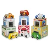 Melissa & Doug Edificios Y Vehiculos Que Deben Clasificarse Y Apilarse - ^ Coches, Camiones...