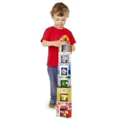 Melissa & Doug Edificios Y Vehiculos Que Deben Clasificarse Y Apilarse - ^ Coches, Camiones...