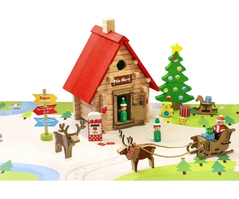 Jeujura El Chalet De Navidad 90 Piezas De Madera - ^ Chalets Y Casas De Madera De Jeujura