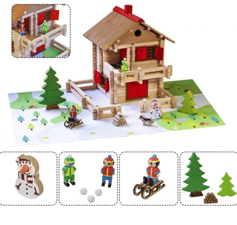 Jeujura El Chalet En Las Montanas 215 Piezas De Madera - ^ Chalets Y Casas De Madera De Jeujura