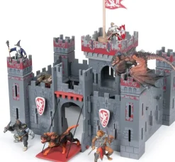 Papo El Fantastico Castillo Rojo Y Gris - ^ El Mundo De Los Caballeros Y Los Piratas