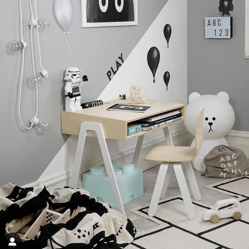 In2wood Escritorio Para Niños De 2 A 6 Anos - Blanco - ^ Escritorios, Mesas Y Sillas