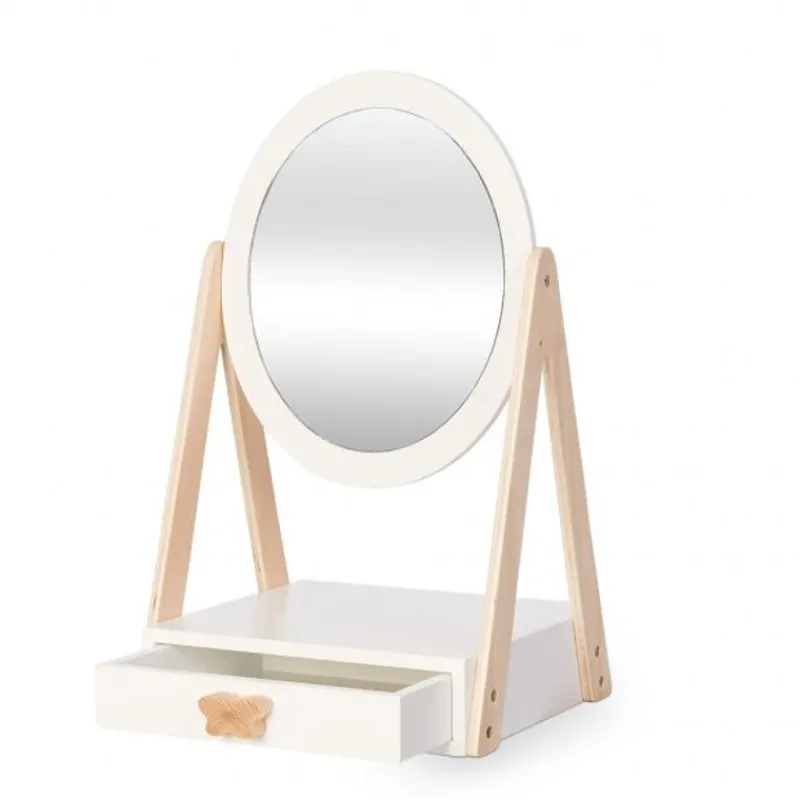 ByAstrup Espejo De Mesa De Madera - ^ Relojes Despertadores, Marcos De Fotos, Medidores De Altura, Espejos...