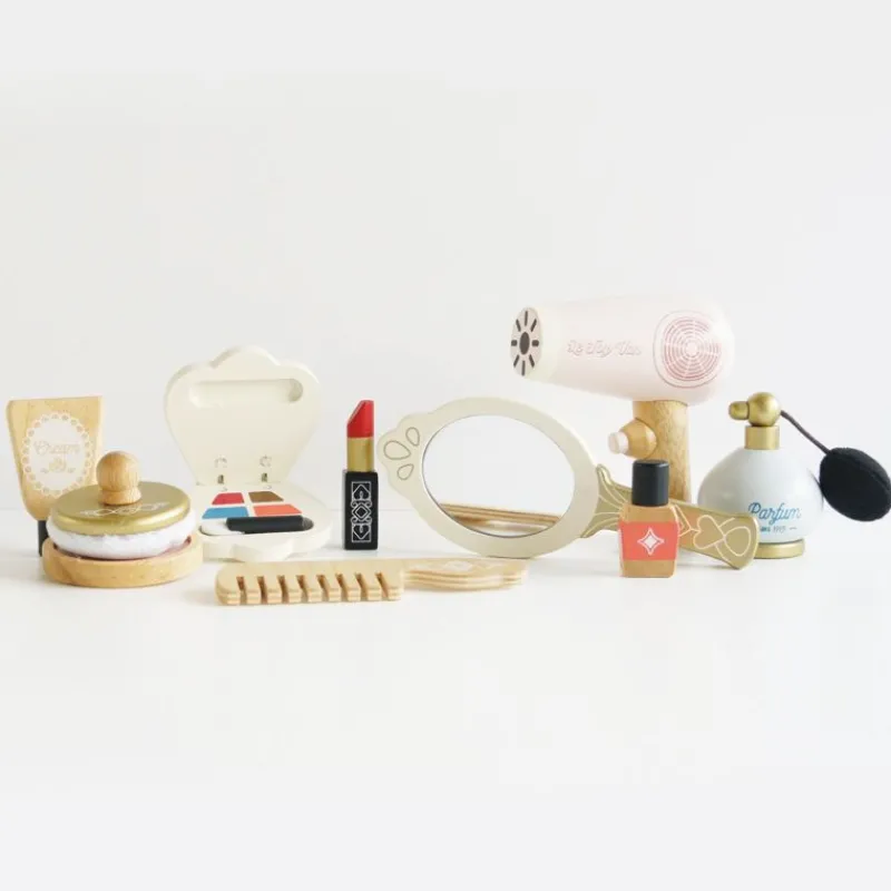 Le Toy Van Estuche De Belleza De Tela Con Accesorios De Madera - ^ Abalorios Y Joyas