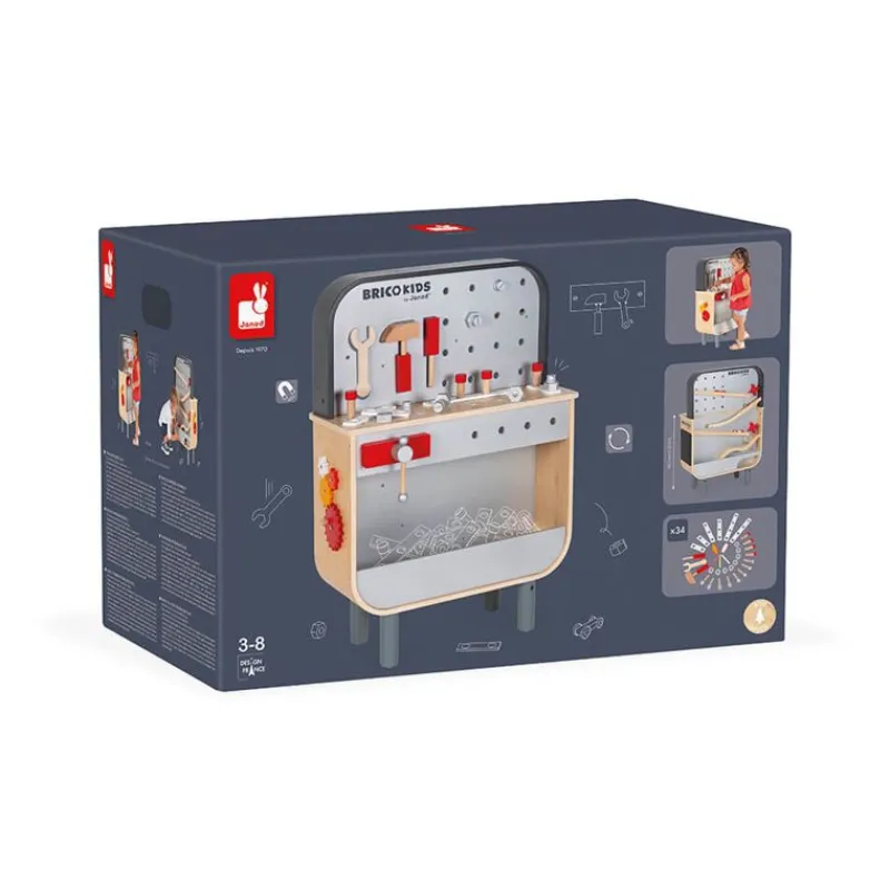 Janod Etabli Reverso Brico'Kids - ^ Bancos De Trabajo, Cajas De Herramientas, Bricolaje...