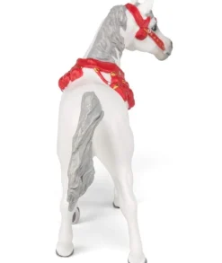 Papo Figura De Caballo Arabe Blanco Con Traje De Desfile - ^ Caballos