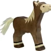 Holztiger Figura De Potro De Pie, Marron Oscuro - ^ Caballos