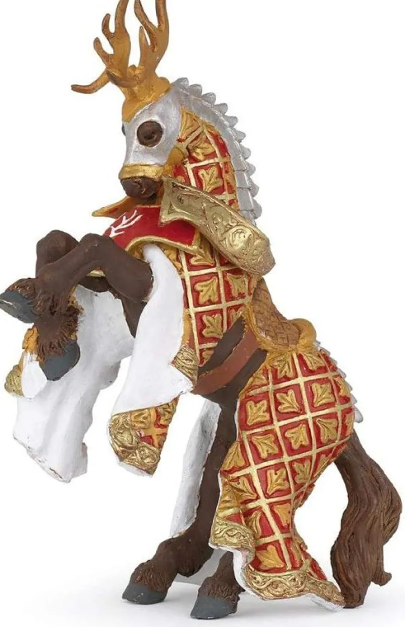 Papo Figura Del Caballo Del Maestro De Armas Con Escudo De Ciervo - ^ Caballeros