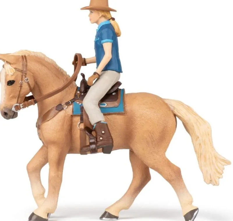 Papo Figura Del Caballo Occidental Y Su Jinete - ^ Caballos