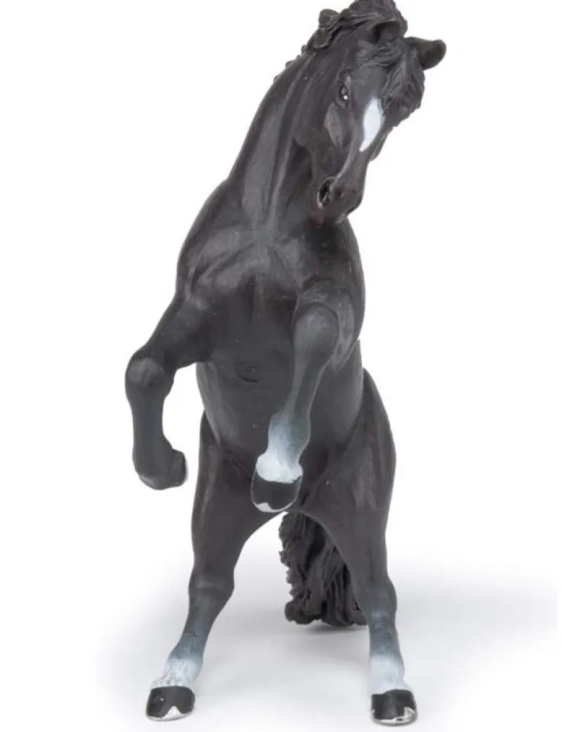 Papo Figura Del Caballo Rampante Negro - ^ Caballos