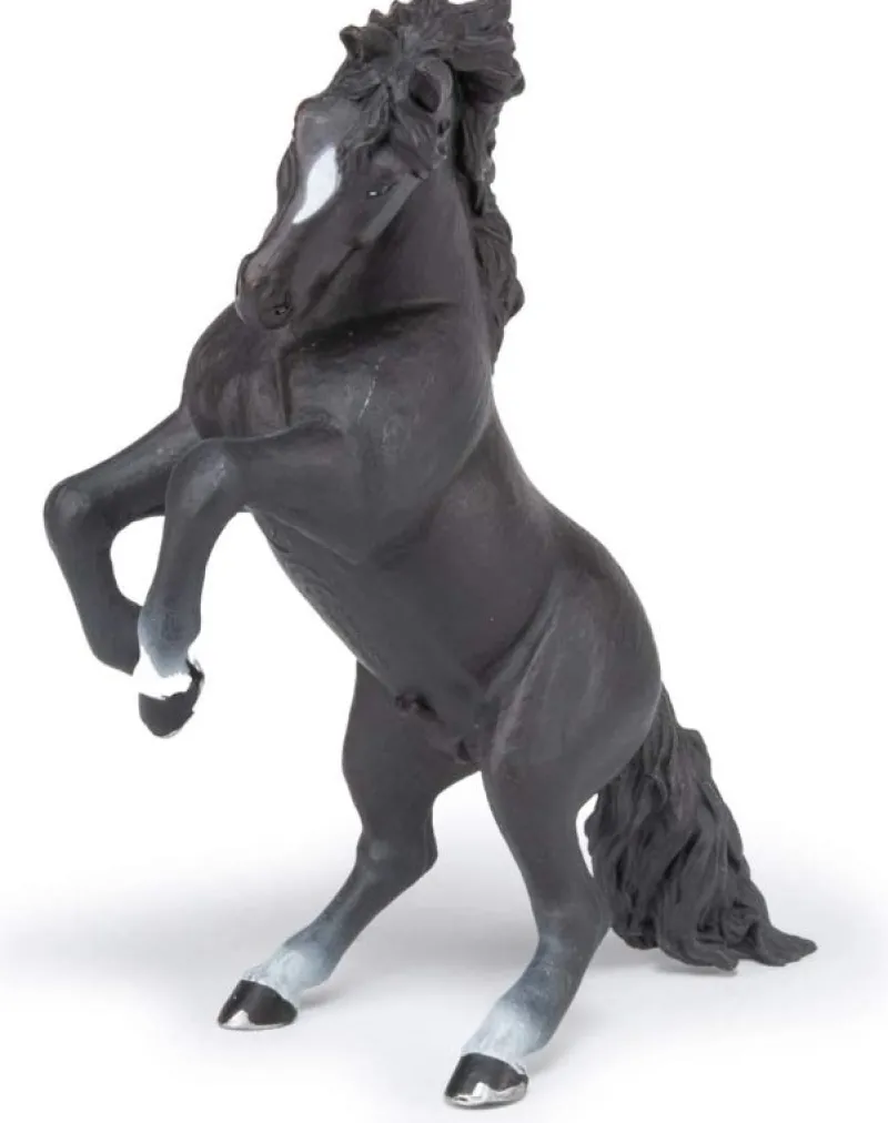 Papo Figura Del Caballo Rampante Negro - ^ Caballos