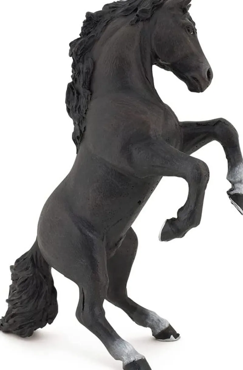 Papo Figura Del Caballo Rampante Negro - ^ Caballos