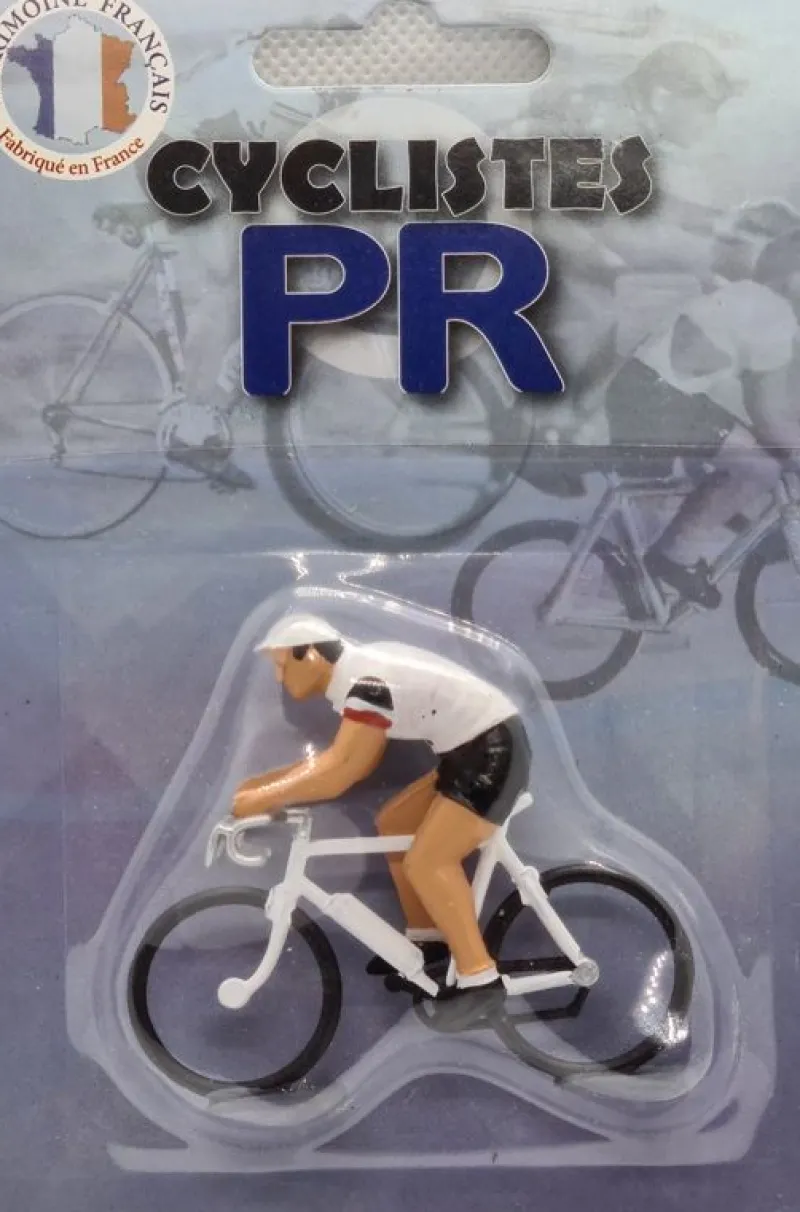 Fonderie Roger Figurita Ciclista D Maillot Sprint Blanco Azul Mangas Rojas - ^ Ciclistas En Miniatura