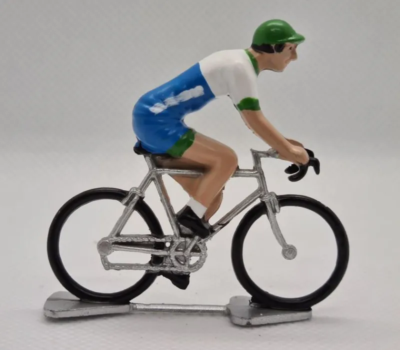 Fonderie Roger Figurita Ciclista R Maillot Verde Y Blanco Azul - ^ Ciclistas En Miniatura
