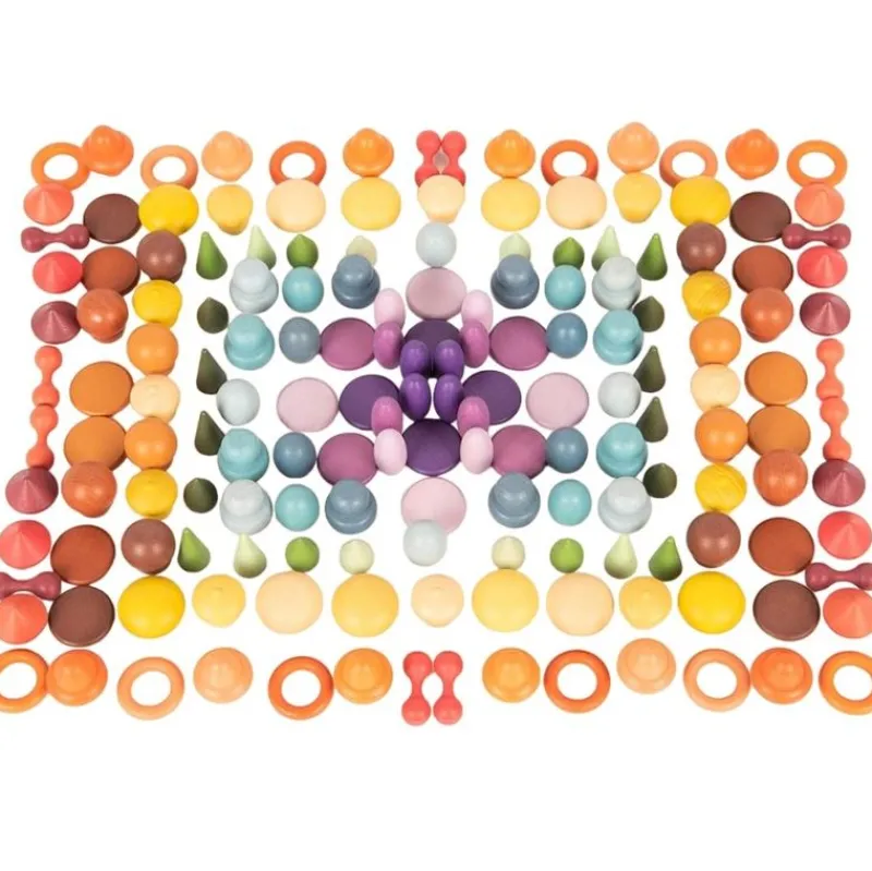 TickiT Formas De Madera De Colores 168 Piezas - ^ Juegos Montessori