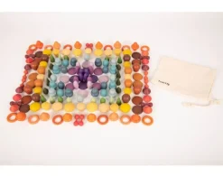 TickiT Formas De Madera De Colores 168 Piezas - ^ Juegos Montessori