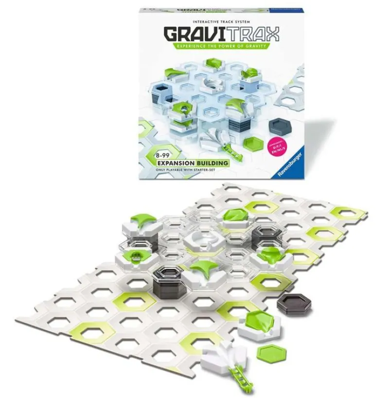 Ravensburger Gravitrax - Building Expansion Blanco Gris ^ Circuitos Y Toboganes De Bolas
