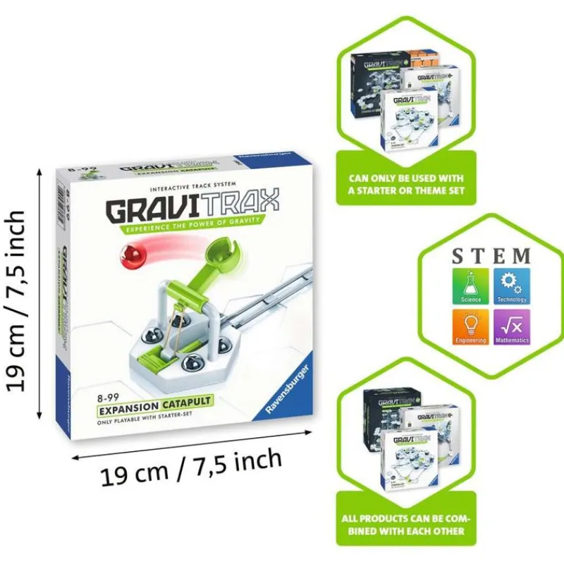 Ravensburger Gravitrax - Catapulta Blanco Gris ^ Circuitos Y Toboganes De Bolas