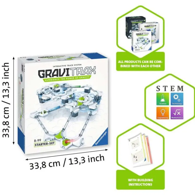Ravensburger Gravitrax - Set De Iniciacion Blanco Gris ^ Circuitos Y Toboganes De Bolas