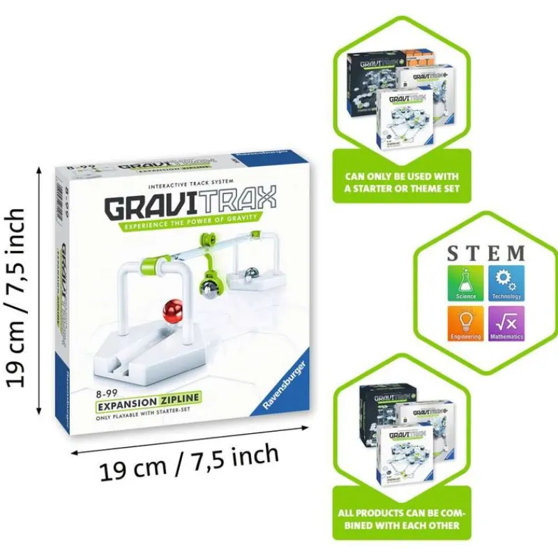 Ravensburger Gravitrax - Tirolesa Blanco Gris ^ Circuitos Y Toboganes De Bolas
