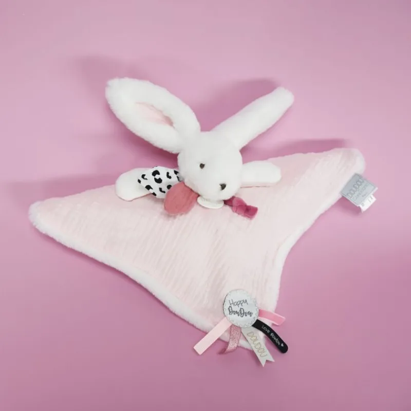 Doudou et Compagnie Happy Blush Doudou Pompon Rose - ^ Doudous