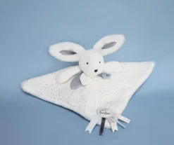 Doudou et Compagnie Happy Glossy Doudou Pompon Blanc - ^ Doudous