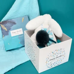 Doudou et Compagnie Happy Pop Lapin Pompon Paon - ^ Doudous