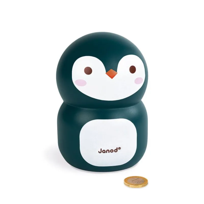 Janod Hucha Pinguino De Madera - ^ Tirelires