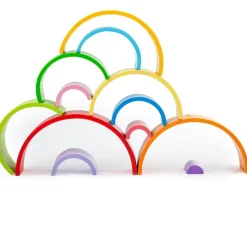 Bigjigs Toys Juego Arco Iris Grandes De Madera - ^ Juguetes Para El Aprendizaje Temprano Y La Motricidad