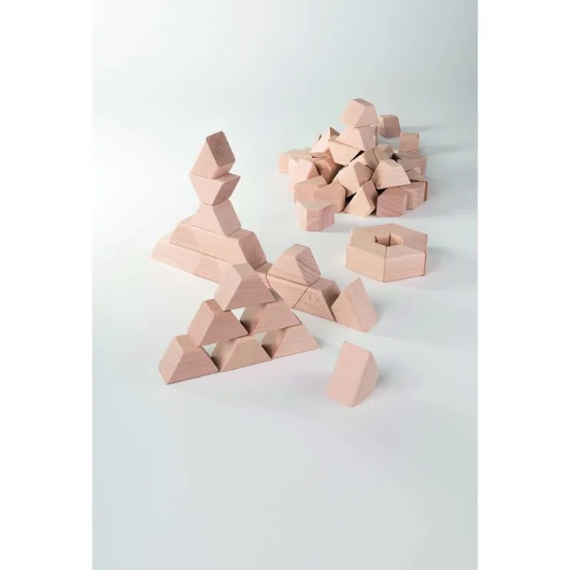 Foulon Juego De Construcción - 65 Ladrillos Magik - ^ Tablas De Madera