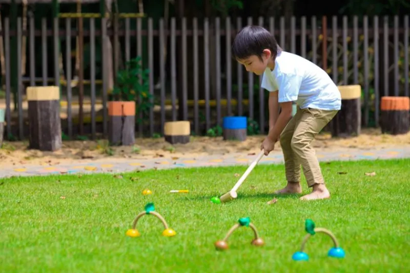 Plan Toys Juego De Croquet - ^ Bolos, Petanca Y Croquet