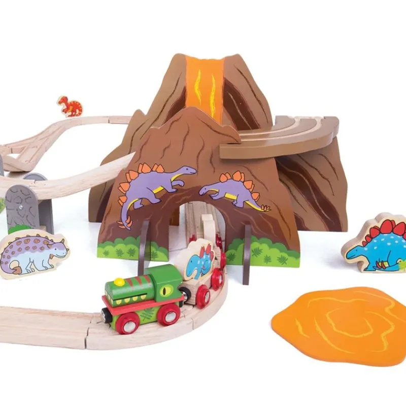 Bigjigs Toys Juego De Tren Dinosaurio - ^ Rutas Del Tren Brio