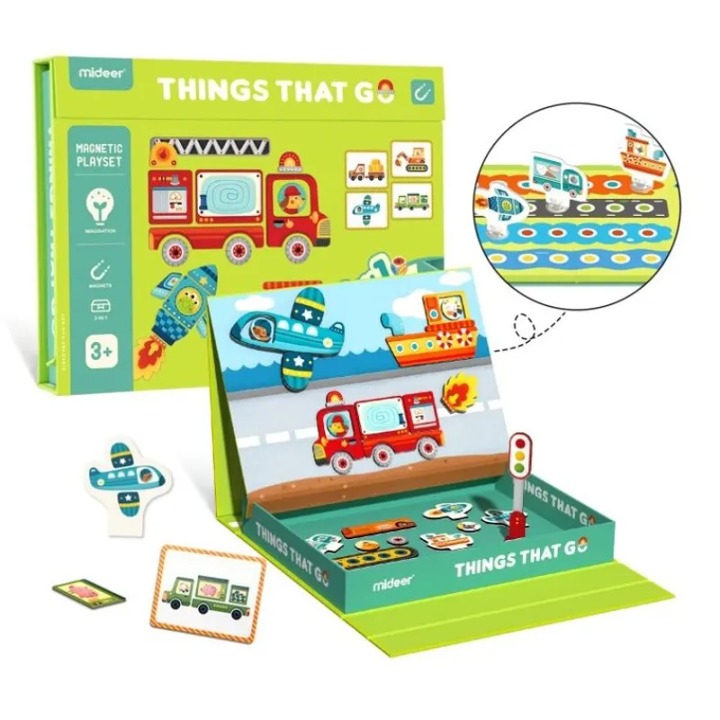 Mideer Juego Magnetico Transportes - ^ Imanes, Libros Magnéticos Y Juegos Magnéticos