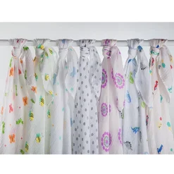 Lulujo Lange Mousseline - Rayures Roses - ^ Mantas Y Pañales