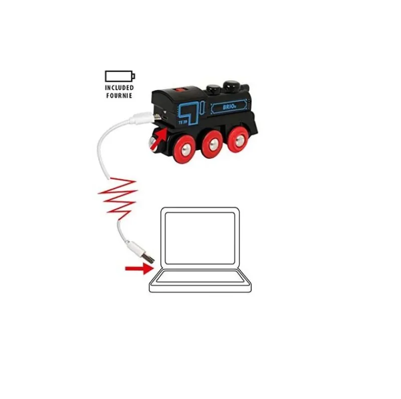 Brio Locomotora Recargable Con Minicable - ^ Locomotoras, Vagones Y Trenes Brio