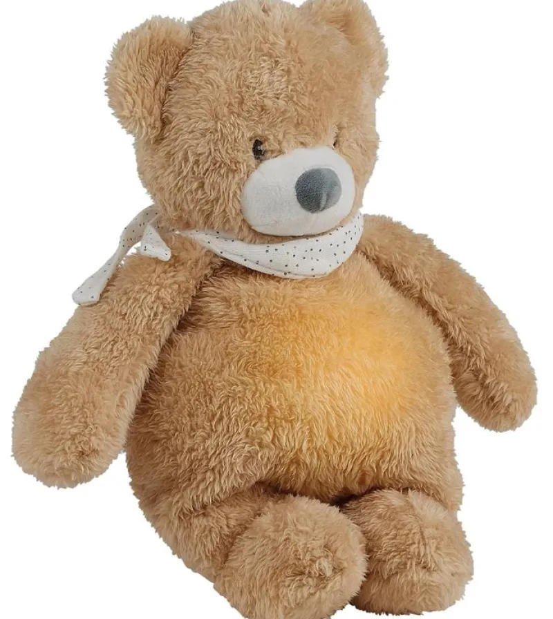 Nattou Luz De Noche De Peluche Oso Sleepy - Marron Claro - ^ Linternas Y Lámparas De Noche